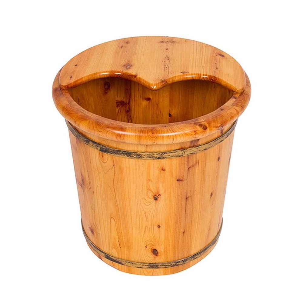 BABYCE Foot Bath Soak Foot Basin for Foot Bath,Soak,or DetoxLarge Foot Soak Tub,Foot Spa for Adults,Foot Soak Bucket Made of Solid Wood Foot Spa Household Wash Ba