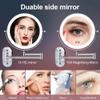 8" Wall Mounted Lighted Vanity Mirror 1X/10X Magnifying Makeup Mirror, Double Sided Dimmable Screen Touch Bathroom Shaving Mirror with 3 Color Lights, 360 Degree, USB Charging view 2