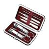 AMONG Manicure Kit Nail Clipper Set Black Stainless Steel Nail Manicure Tools Home Beauty Nail Set Travel Portable Gift Box Nail Set 8 Pieces Nail Clippers Kit (Color : C) view 1