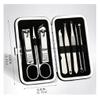 AMONG Manicure Kit Nail Clipper Set Black Stainless Steel Nail Manicure Tools Home Beauty Nail Set Travel Portable Gift Box Nail Set 8 Pieces Nail Clippers Kit (Color : C) view 2