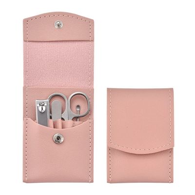 AMONG Manicure Kit Portable Nail Set Stainless Steel Snap Button Folding 4-Piece Nail Art Manicure Tool Gift Suitable for Indoor and Outdoor Travel Nail Clippers Kit (Color : G)