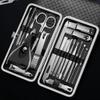 AMONG Manicure Kit Nail Set Personal Care Set Professional Pedicure Set Beauty for Boys and Girls Friends Family Set 19 Piece Nail Clipper Set Nail Clippers Kit (Color : B) view 4