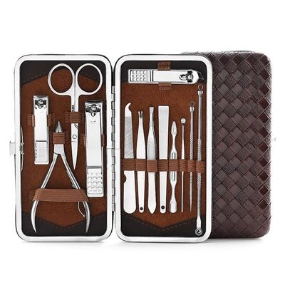 AMONG Manicure Kit Set Nail Scissors Set Professional Men Women Grooming Set Stainless Steel Portable Travel Home Personal Care 13PCS Nail Clippers Kit