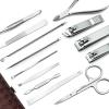 AMONG Manicure Kit Set Nail Scissors Set Professional Men Women Grooming Set Stainless Steel Portable Travel Home Personal Care 13PCS Nail Clippers Kit view 3