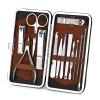 AMONG Manicure Kit Set Nail Scissors Set Professional Men Women Grooming Set Stainless Steel Portable Travel Home Personal Care 13PCS Nail Clippers Kit view 4