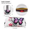 Dwrepo Floral Butterfly Pencil Bag Portable Leather Pencil Case Travel Makeup Bag Large Capacity Toiletry Bag for Women view 4