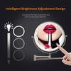 ZADIKO 8'' Bathroom Mirrors Wall Mounted Makeup Mirror,Upgrade Auto Off LED Shaving Mirror 1X/5X Magnifying Double Sided 360Swivel Extendable,Powered by 4 x AAA Batteries Chrome (Color : Nickel) view 4