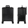 HJXGQJM Rolling Makeup Case Professional Makeup Train Case Makeup Aluminium Vanity Case, Make Up Artist Train Case Hairdressing Tools Organiser, Black Trolley Case Cosmetic Case with Castors view 1
