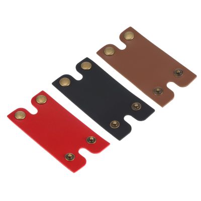 M METERXITY Razor Cover Protective Sheath - Double Edge Leather Safety Razor Protective Sheath Travel Cover, Apply to Shaver Razor (Red Back Brown)