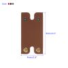 M METERXITY Razor Cover Protective Sheath - Double Edge Leather Safety Razor Protective Sheath Travel Cover, Apply to Shaver Razor (Red Back Brown) view 3