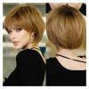 Human Hair Wig Short Wig Blonde Wig for Women Daily Party Synthetic Hair Wig with Heat Resistant Fiber Wig with Bangs Synthetic Wigs (Color : D-123-1) view 2