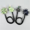 Elegant Hair Clip for Women, Rhinestone Flower Hair Clip, for Thick or Thins Ponytail Hair Strong Hold,Lazy Hair Curler Deft Bun Maker, Ocean Blue Feather Hairpin (c) view 4