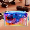 2Pack Holographic Cosmetic Bags, Portable Iridescent Makeup Bag, Waterproof Zippered Toiletry Bags for Travel Makeup Brush Holder, Women Organizer Bag Cases view 2