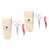 Didiseaon 2sets Beard Grooming Kit Comb Scissors for Eyebrows Nose Hair Mustache Beard Trimming view 1