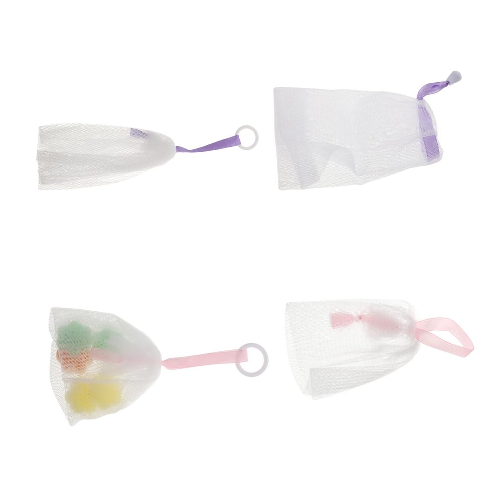 Didiseaon Cleansing Foaming Soap Pouches for Home Use Flexible Soap Bags Drawstring for Easy Storage and Travel Includes for Face Wash and Bathing