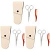 Didiseaon 3sets Beard Grooming Kit Scissor Comb for Men Mustache Scissors Beard Trimmer view 1