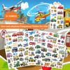 UVUXO Cars and Airplane Temporary Tattoos for kids - 120 Styles Transportation Tattoos Temporary for Girls Boys Cars and Airplane Birthday Party Supplies Gifts for Kids view 2