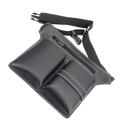 DOITOOL Hairdressing Waist Pouch for Stylists Barber Scissor Bag Large Capacity Pu Holder for Hair Tools Easy Access Tool Belt for Salon Professionals Black