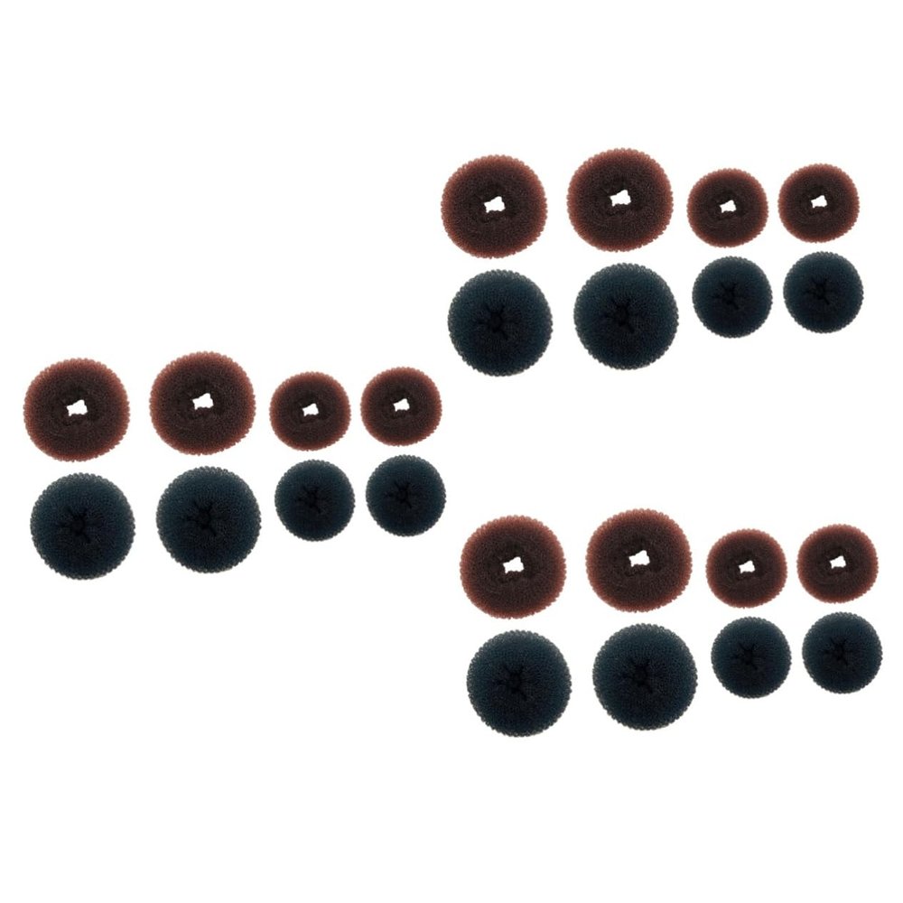 Didiseaon 24pcs Donut Hair Bun Maker Kit s Easy Use Chignon Styler for Girls and Women for Weddings Events and Casual Looks Includes and Options