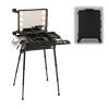 Makeup Train Case Cosmetic Box with Mirror, Professional Make up Organizers and Storage for Vanity, Traveling Makeup Storage Organizer, Makeup Rolling Train Case Trolley Makeup Tools (Size : A(with s view 1