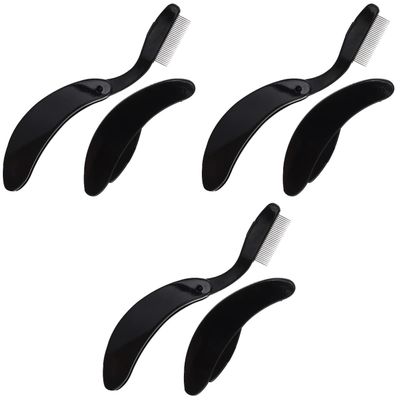 NOLITOY 6pcs Eyebrow and Eyelash Comb Dual-end Separator Brush for Precise Makeup Application Portable Beauty Tool for Daily Grooming and Styling