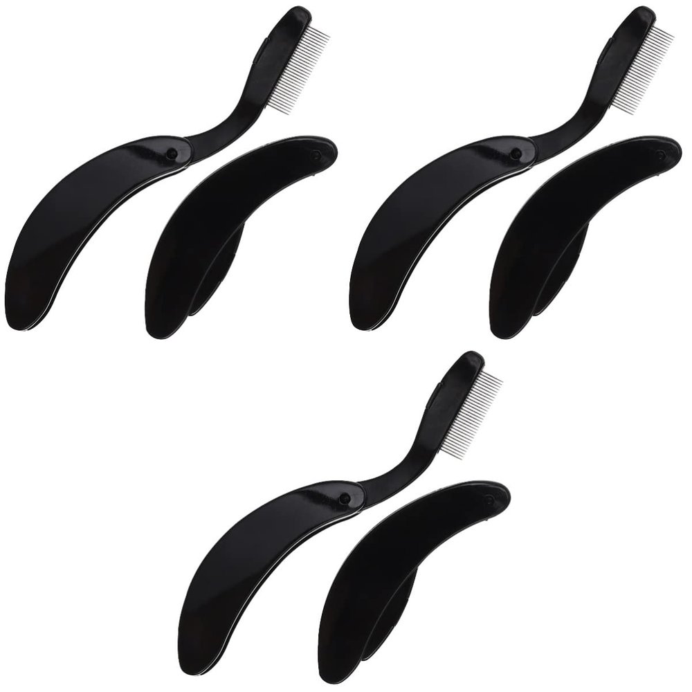 NOLITOY 6pcs Eyebrow and Eyelash Comb Dual-end Separator Brush for Precise Makeup Application Portable Beauty Tool for Daily Grooming and Styling