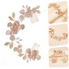 Balacoo Bridal Hair Comb Headband Crystal Flower Hair Comb Headdress Pearl and Rhinestone Tiara Wedding view 3