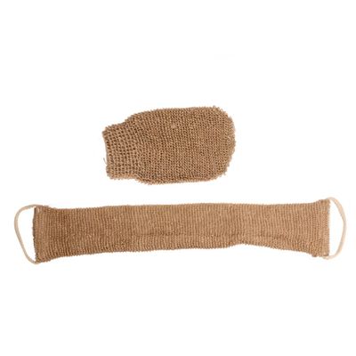 Balacoo 2pcs Ramie Back Strip Gloves Wash Strap Sponges for Bathing Bath Scrubber Gloves Tanning Mitt Applicator Back Brush Shower Brush Shower Strap Massage Belt Double Sided Plant, 75x11x0.5cm