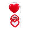 Beatifufu 4Pcs Heart-shaped Empty Eyeshadow and Lip Containers with Mirror Compact Cosmetic Cases for Travel and DIY Makeup Storage view 2