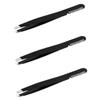 balacoo 3pcs Elegant Black Stainless Steel Eyebrow Tweezer Brush and Comb for Eyebrow Care and Makeup view 1