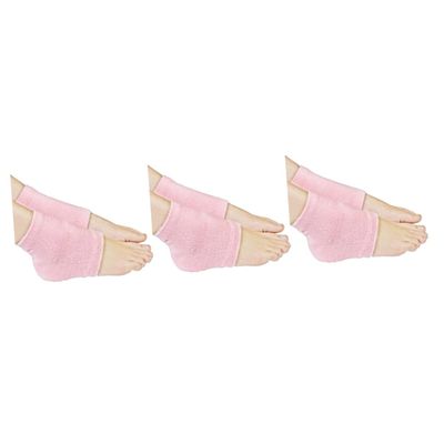 FRCOLOR 3pcs Gel Heel Socks Toe Recovery Socks Pedicure Vented Heel Sleeves Treatment