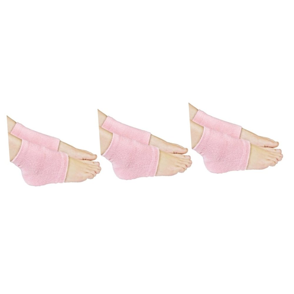FRCOLOR 3pcs Gel Heel Socks Toe Recovery Socks Pedicure Vented Heel Sleeves Treatment