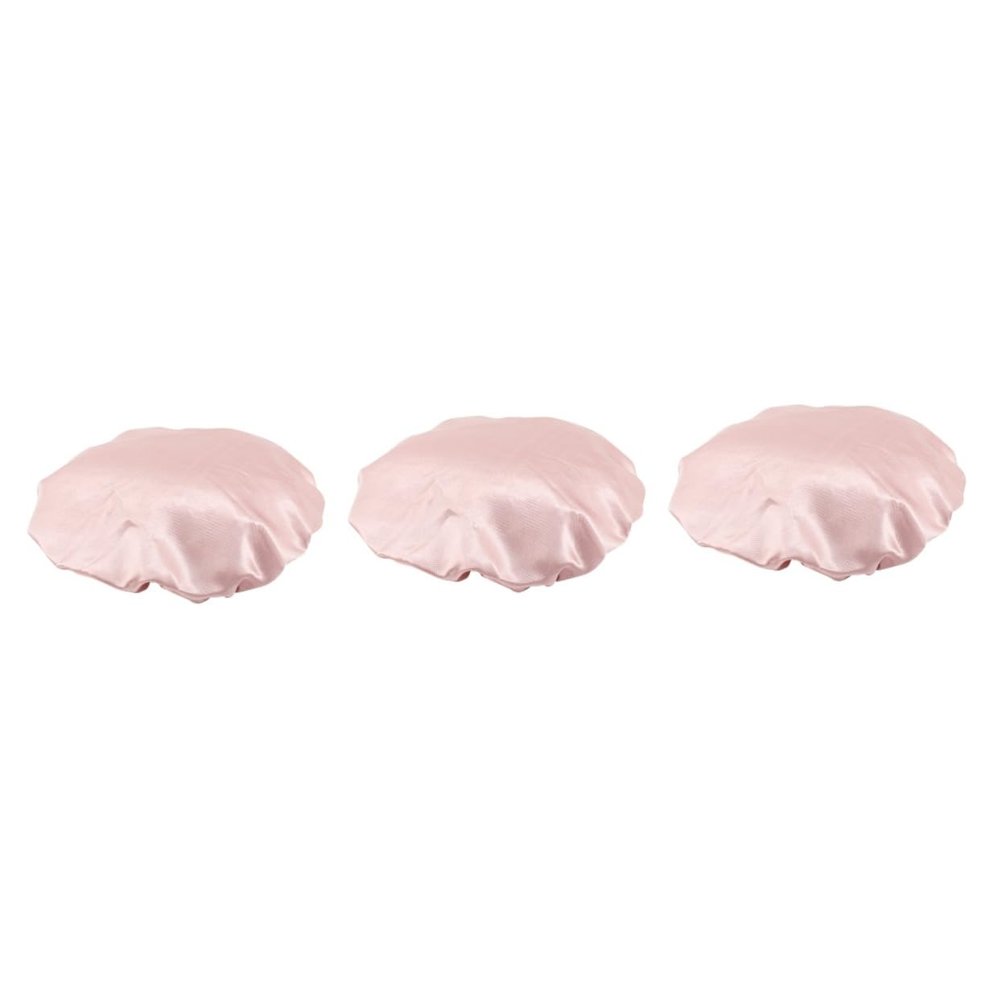 balacoo 3pcs Shower Hat for Women Soft Comfortable Eva Bathing Cap Elastic Fit Reusable for Spa Hair Protection Travel-friendly
