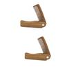 balacoo 2pcs Travel-sized Natural Hair Brush Combs Curly Hair Mustache Beard Boys and Girls Gentle Comb for Scalp Travel Mustache view 1