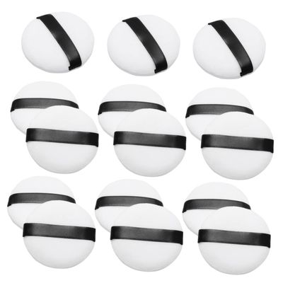 balacoo 15pcs Pure Cotton Elf Makeup Powder Puff Texture Sponge for Foundation Portable Blending Sponges for Women