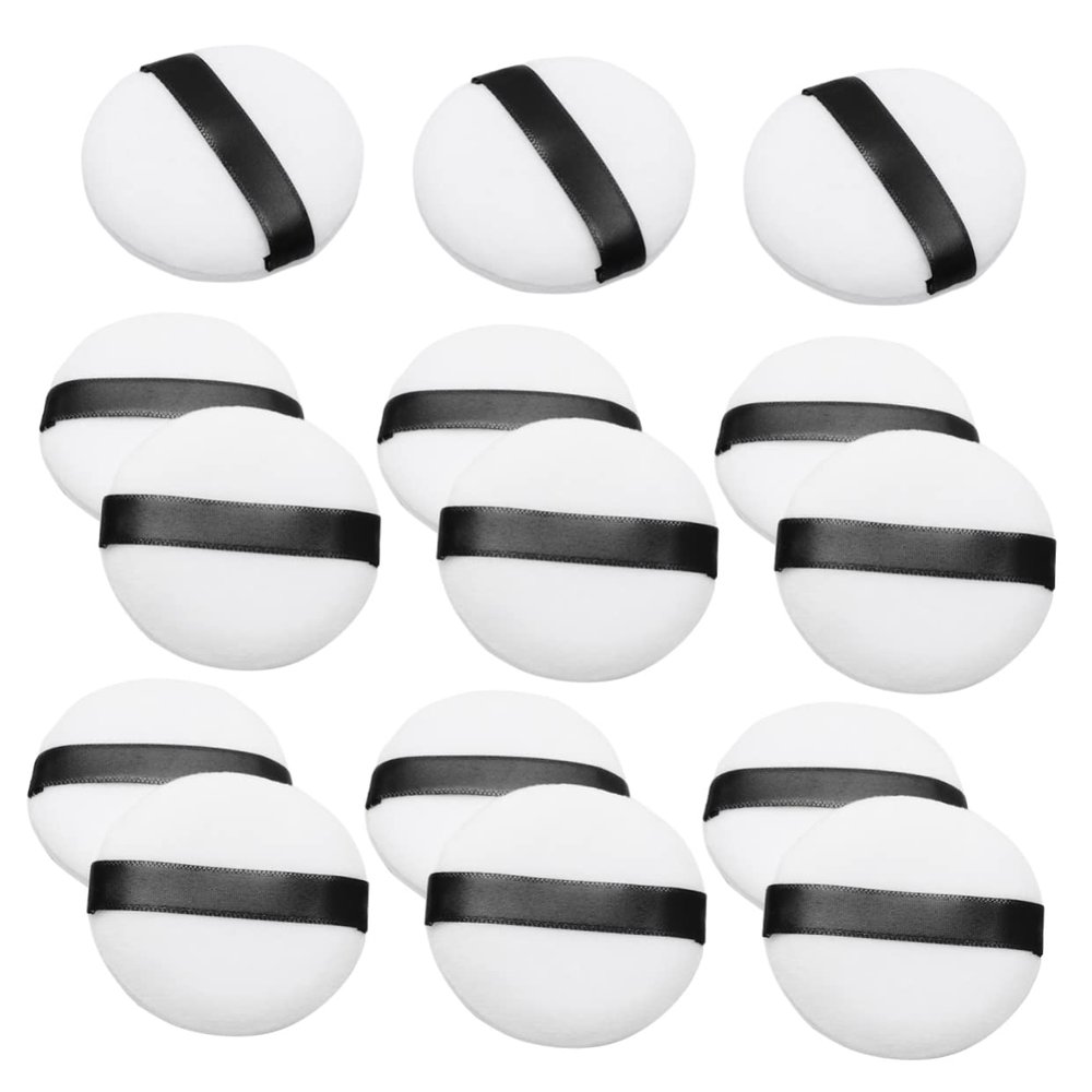 balacoo 15pcs Pure Cotton Elf Makeup Powder Puff Texture Sponge for Foundation Portable Blending Sponges for Women