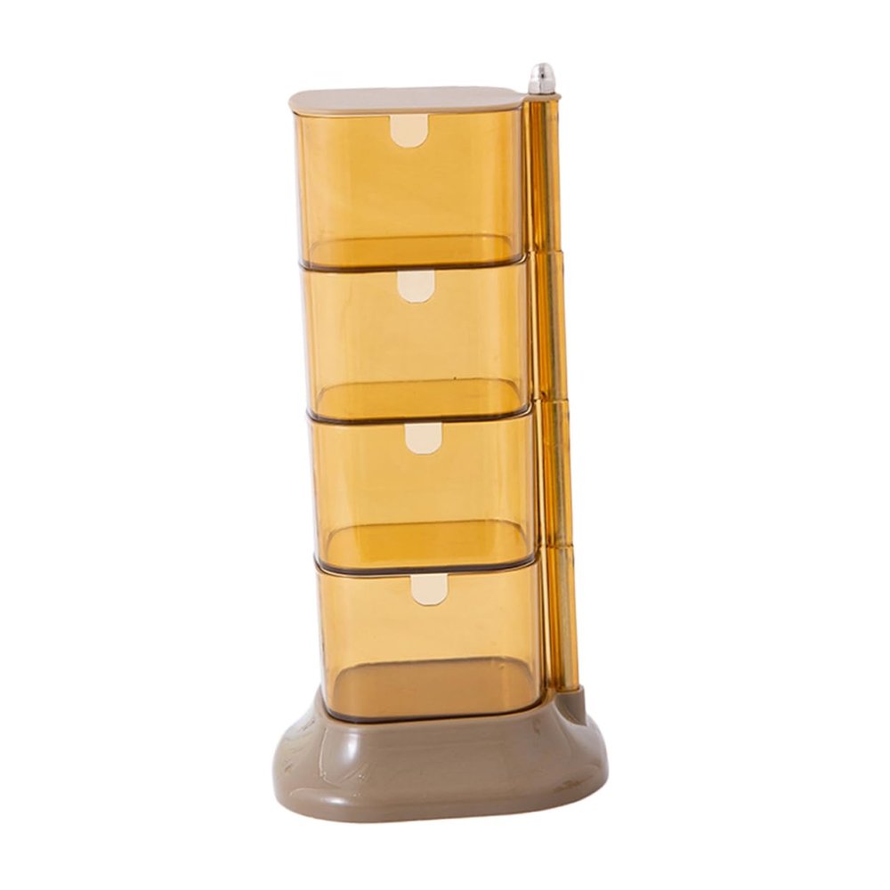 Angoily Sponge Makeup Holder Makeup Organizing Box Fashionable Countertop Organizer for Cosmetics Lockable Storage Organiser