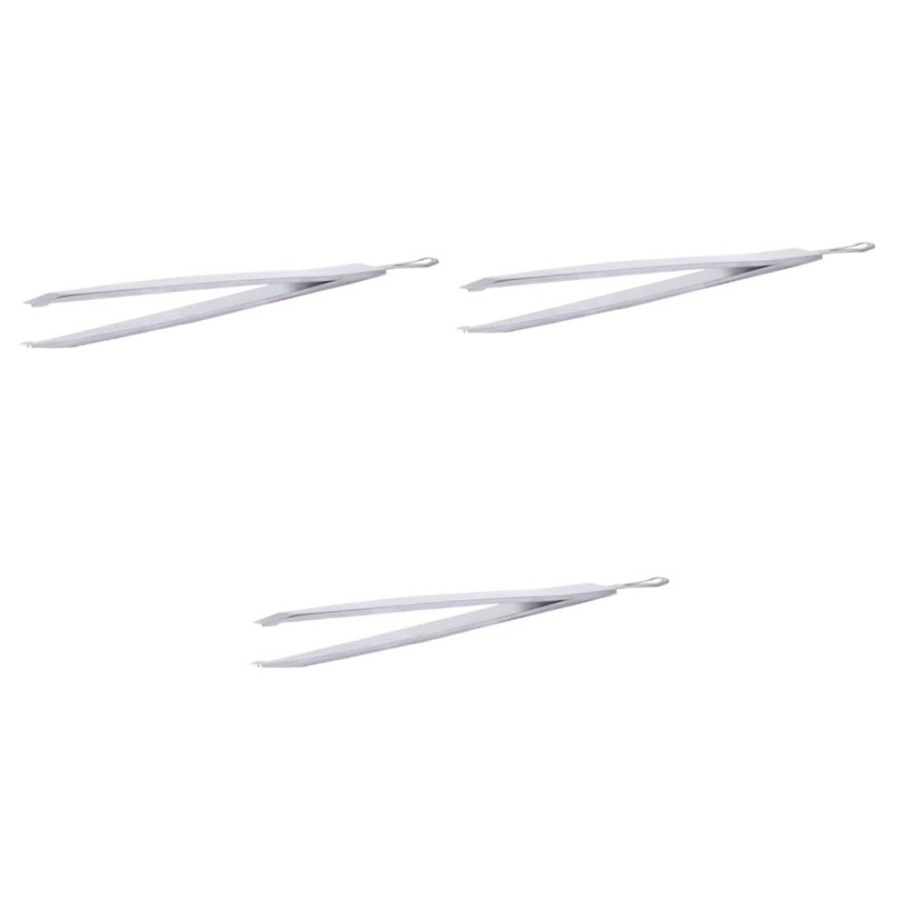 balacoo 3pcs Stainless Steel Eyebrow Tweezers Multi-functional Eyebrow Clip for Precision Grooming Lightweight Design for Beauty Tool for Men and Women Silver