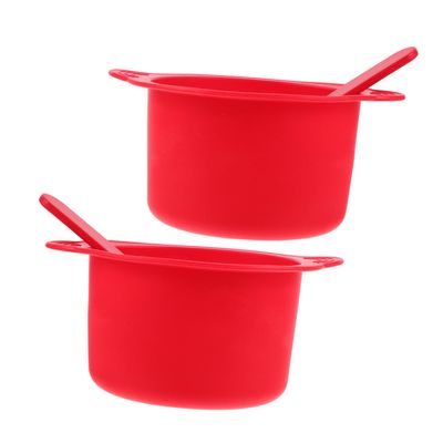 Mipcase 2sets Silicone Wax Warmer Liner Hair Removal Wax Warmer Bowl Replacement Pot for Facial Masks