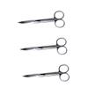 balacoo 3pcs Stainless Steel Curved Scissors for Eyebrow Trimming and Makeup Portable Design for for Tape and Precision Cutting Pvc Packaging view 1