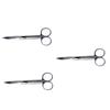 POPETPOP 3pcs Stainless Steel Makeup Scissors for Eyebrow and Tape Curved Small Scissors for Precision Trimming Portable Beauty Tool Pvc Package view 1