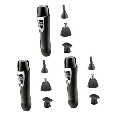 balacoo 3pcs Electric Nose Hair Trimmer for Men and Women Multi-Function USB Rechargeable Shaver Portable and Compact Design for and Nose Hair Cutter Black