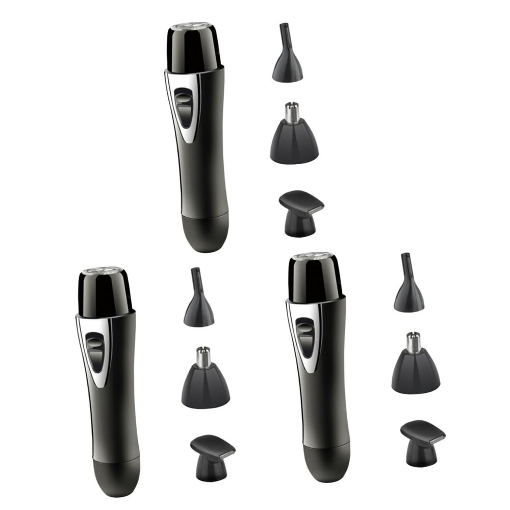 balacoo 3pcs Electric Nose Hair Trimmer for Men and Women Multi-Function USB Rechargeable Shaver Portable and Compact Design for and Nose Hair Cutter Black