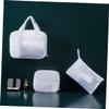 1pc Eva Pouch Cosmetic Triangle Zipper Bag Mesh Washing Portable Makeup Waterproof, As Shown, 33.5*25.5cm view 4