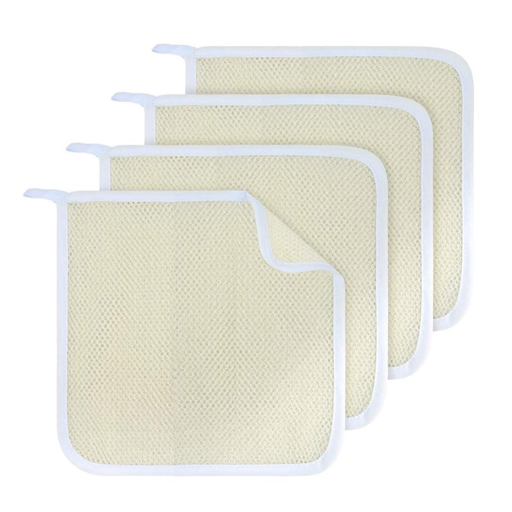 ROBAUN Exfoliating Face Body Wash Cloths Towel Soft Weave Bath Cloth Exfoliating Scrub Cloth comfortable Compatible With Women Men 6 Pack (Color : Yellow, Size : 10pcs)