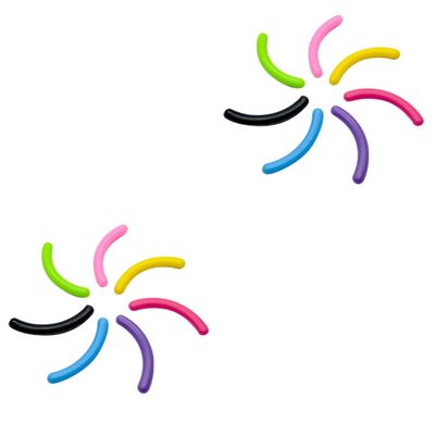 balacoo 200pcs Colorful Eyelash Curler Refill Pads Mixed Color Replacement for Women Durable Material Smooth Texture Compatible Curlers for Daily Use and Beauty Routines