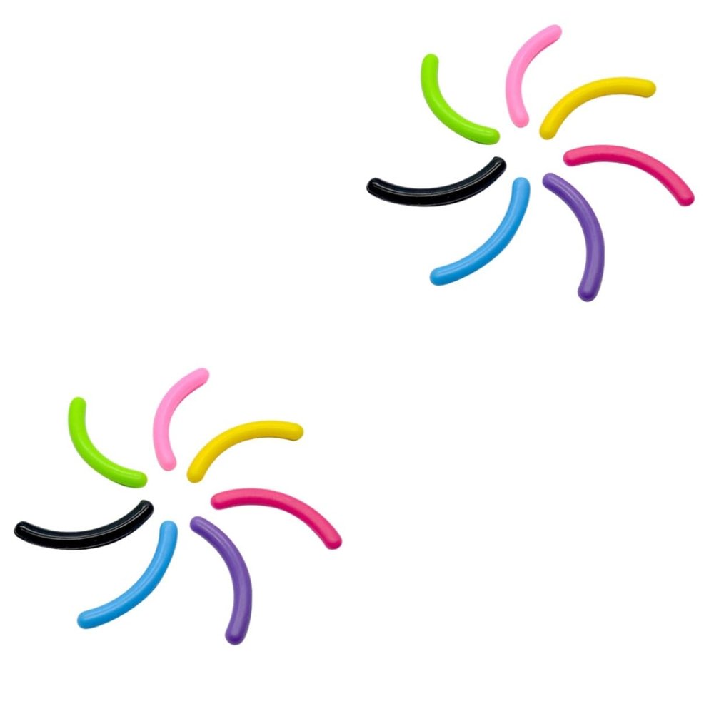 balacoo 200pcs Colorful Eyelash Curler Refill Pads Mixed Color Replacement for Women Durable Material Smooth Texture Compatible Curlers for Daily Use and Beauty Routines