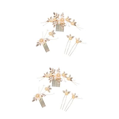 Didiseaon 8pcs Fashionable Headdress Set Bridal Jewelry for Wedding Bride Hairpin Hair Accessories Elegant Headwear for Women Unique Bridal Shower Gifts