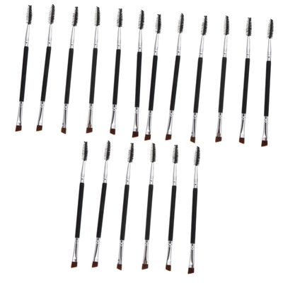 Didiseaon 18pcs Dual-ended Eyebrow and Eyelash Brush Portable Makeup Tools for Precise Application and Versatile Design for Makeup Artists and Beginners