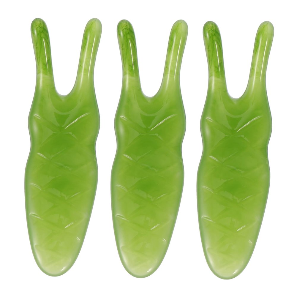DOITOOL 3pcs Portable Nose Massager Tools Dual-pronged Resin Scraping Massagers for Facial Care Lightweight and Design for Easy Use and Storage